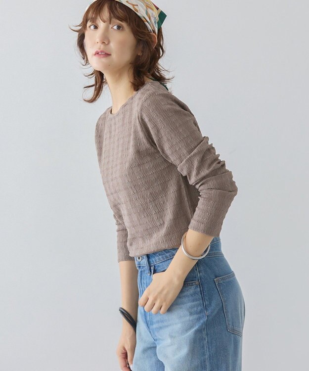 AMERICAN HOLIC ジャガードカットプルオーバー Mocha