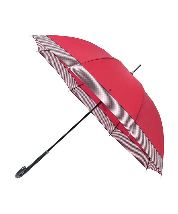 MOONBAT 【WEB限定】POLO RALPH LAUREN（ポロ ラルフローレン）長傘 ワンポイントポロポニー×裾ボーダー 8本骨 レッド