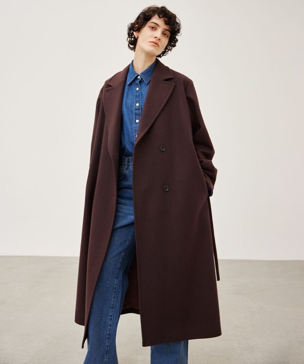 BEIGE， GABELLE / ロング丈チェスターウールコート Bordeaux