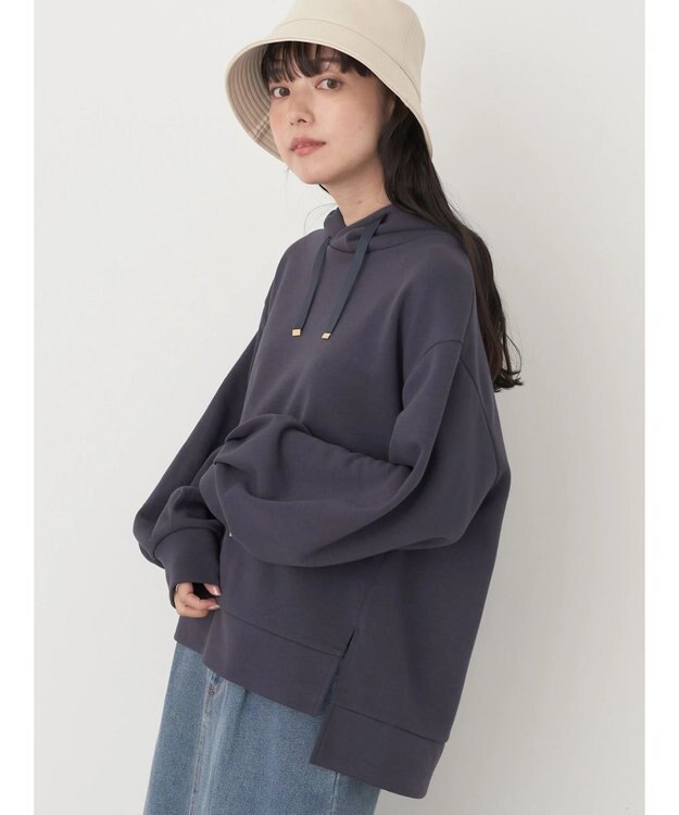 earth music&ecology ダンボールパーカー Dark Gray