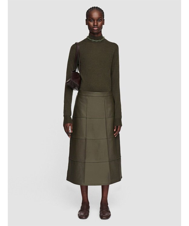 JOSEPH グリッドナッパ　スカート Hass Avocado