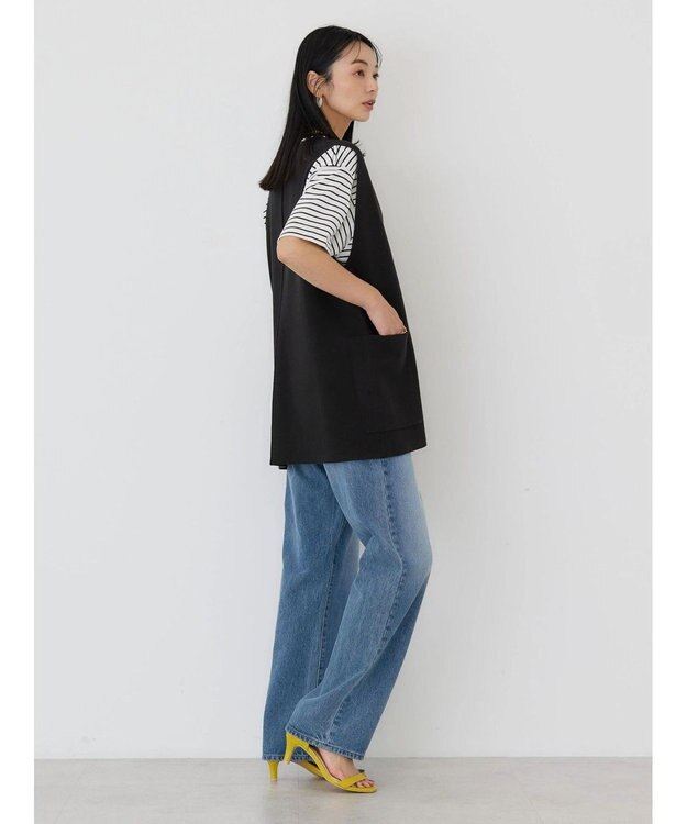 AMERICAN HOLIC ＶネックＷポケットニットベスト Black