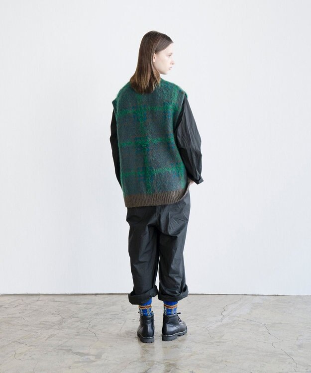 COQ MATAGI モヘアニットベスト グリーン