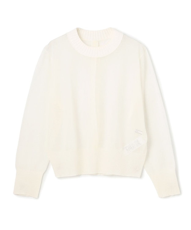 BEIGE， PYRRHOT / シアーコンビ バックスリットプルオーバー Ecru