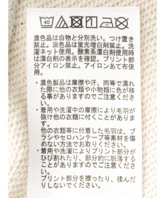 Green Parks ミッキーマウス・クラブ／袖アート裏毛プルオーバーⅡ Gray Mixture