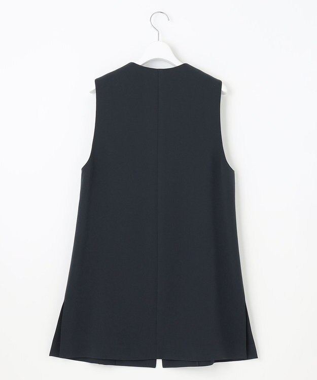 J.PRESS LADIES 【セットアップ対応・洗える】セラテリーダブルクロス ジレ ネイビー系