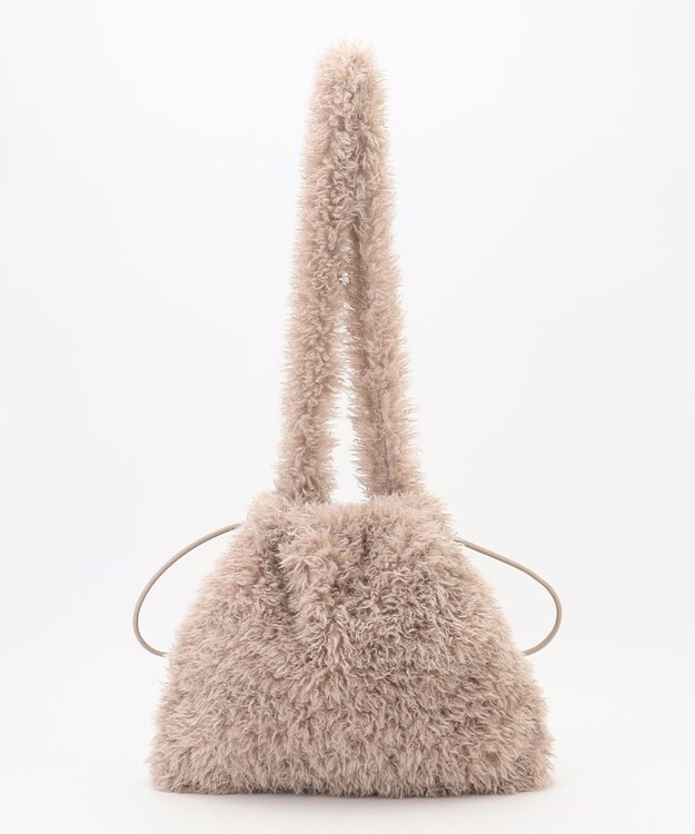 ANY 2WAYファーワンショルダーバッグ ベージュ