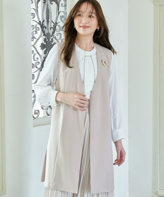 ANY L 【洗濯機可/2WAY】ボウタイブラウス オフ