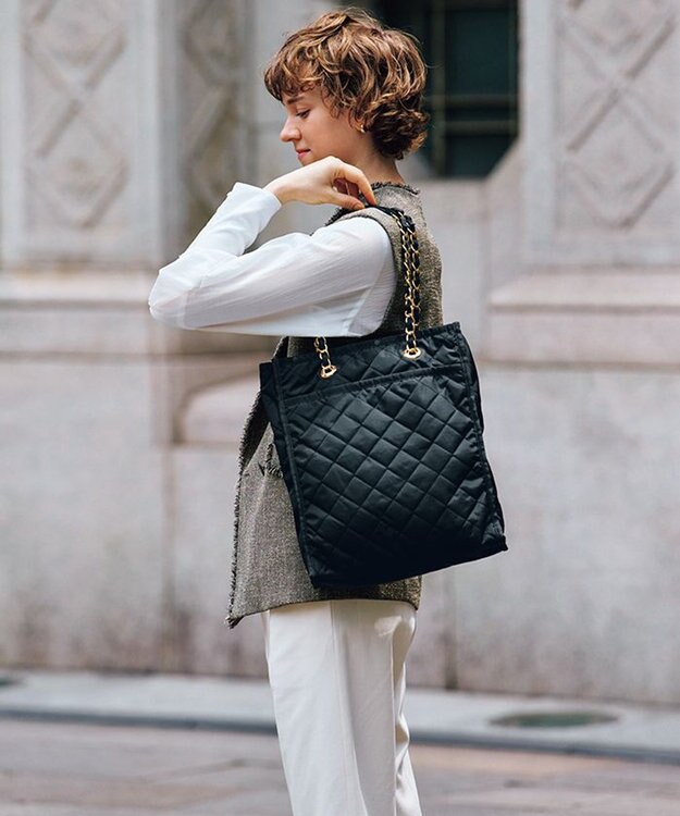 LeSportsac CHAIN N/S TOTE/ディープシーブルーキルト ディープシーブルーキルト