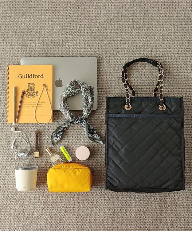 LeSportsac CHAIN N/S TOTE/ディープシーブルーキルト ディープシーブルーキルト