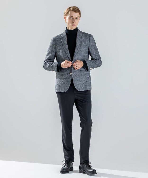 JOSEPH HOMME 【新素材】ブレンテッドライトツイード　ジャケット ライトグレー系