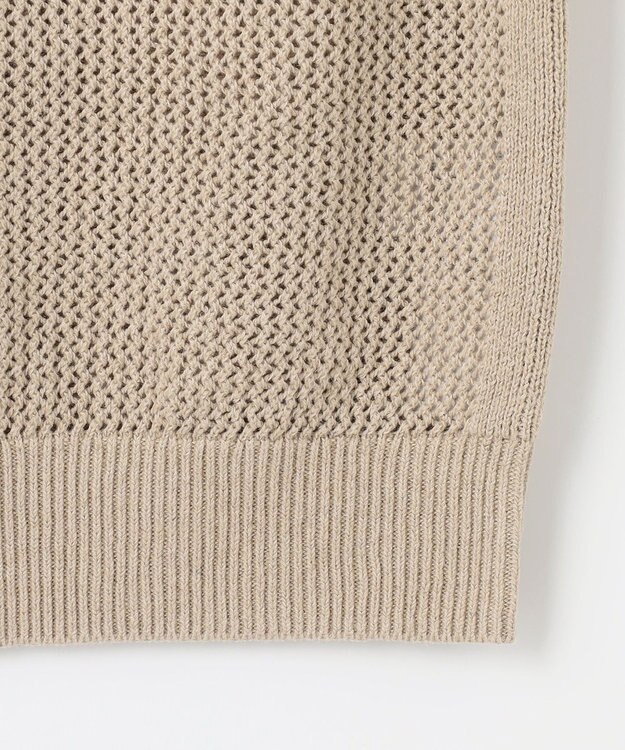 23区 【SLOW/洗える】メッシュニット ベスト アイボリー系