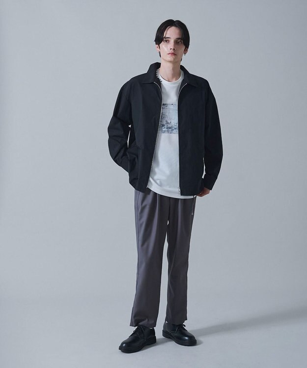 WEGO ベルト付きテーパードスラックス グレー