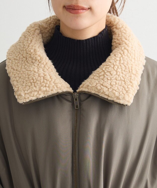 Green Parks ・ｓｗｉｎｇ　ｂｙ　中綿スタンドカラーミリタリーコー Khaki