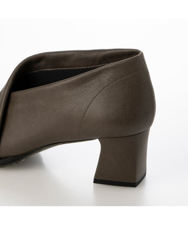 MODE ET JACOMO <D'ICI>チャンキーヒールブーティーパンプス オーク