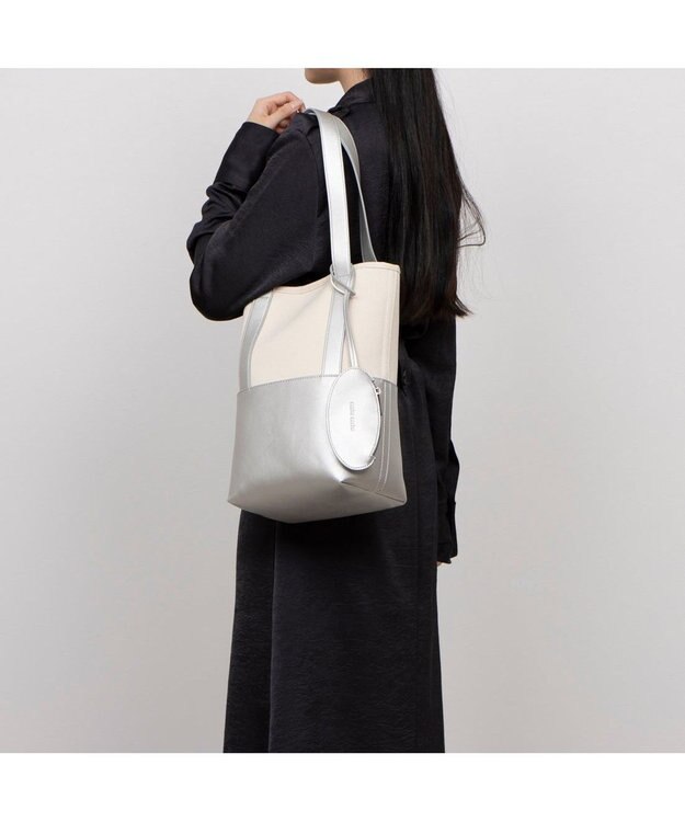 UNBILLION カシュカシュ cachecache / サニーデイキャンバスバケツトート シルバー