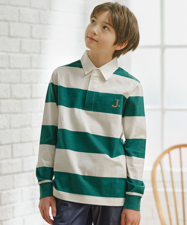 110-130cm】J.ボーダー ラガーシャツ / J.PRESS KIDS | ファッション