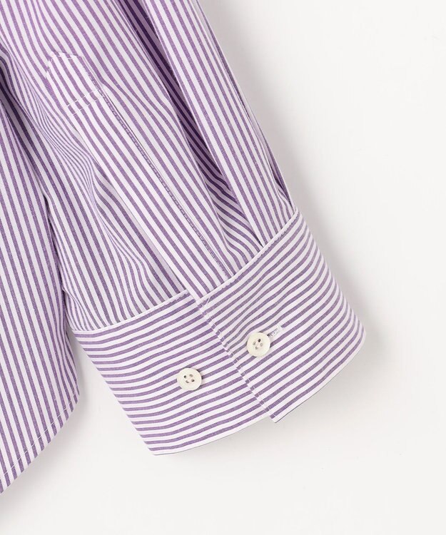 組曲 S 【加藤ローサさん着用】コットンタッチシャーティングボウタイ付き シャツ パープル系1