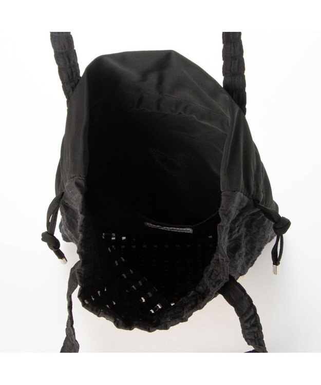 UNBILLION カシュカシュ cachecache / アソート生地LOVE巾着バッグ ブラック