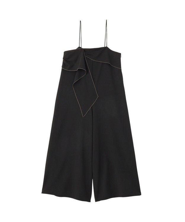 YECCA VECCA ラッフルキャミオールインワン Black