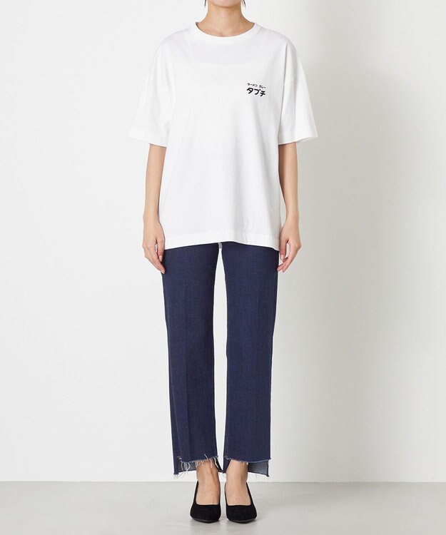 NAVE タブチ×NAVE プリント半袖Ｔシャツ ホワイト系