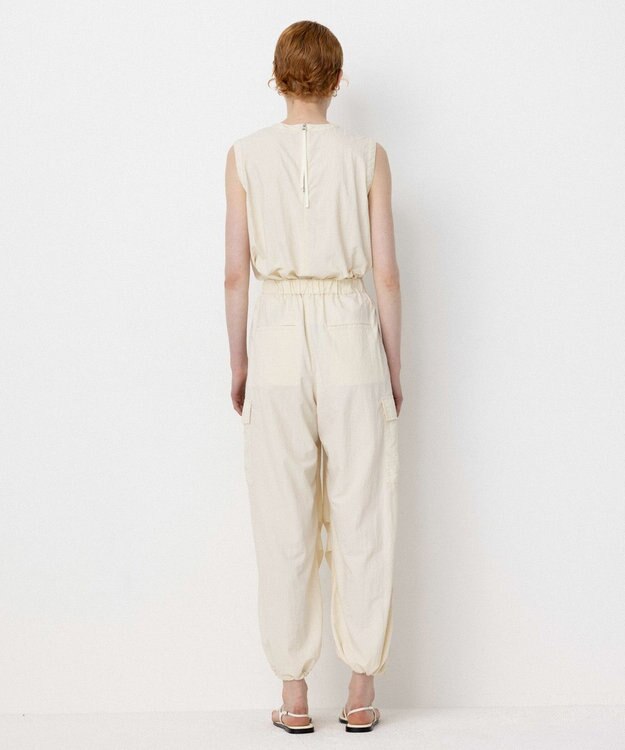 NAVE 【ReNAVE・洗える/撥水加工/接触冷感/UVケア/セットアップ】ナイロンタスラン カーゴパンツ アイボリー系