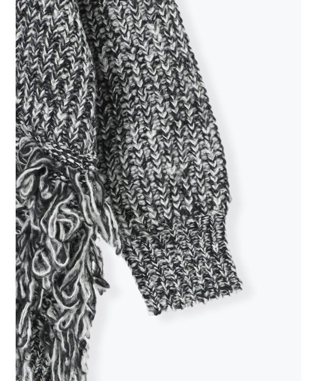 Te chichi ループ編みVネックミドルカーディガン グレー