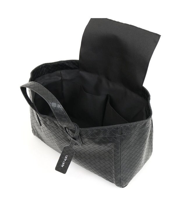 UNBILLION カシュカシュ cachecache / メッシュエンボス横長ショッパートート ブラック