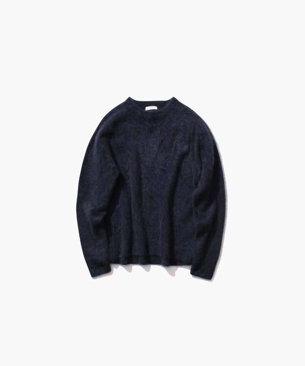 ATON ROYAL FUR CASHMERE | クルーネックセーター NAVY