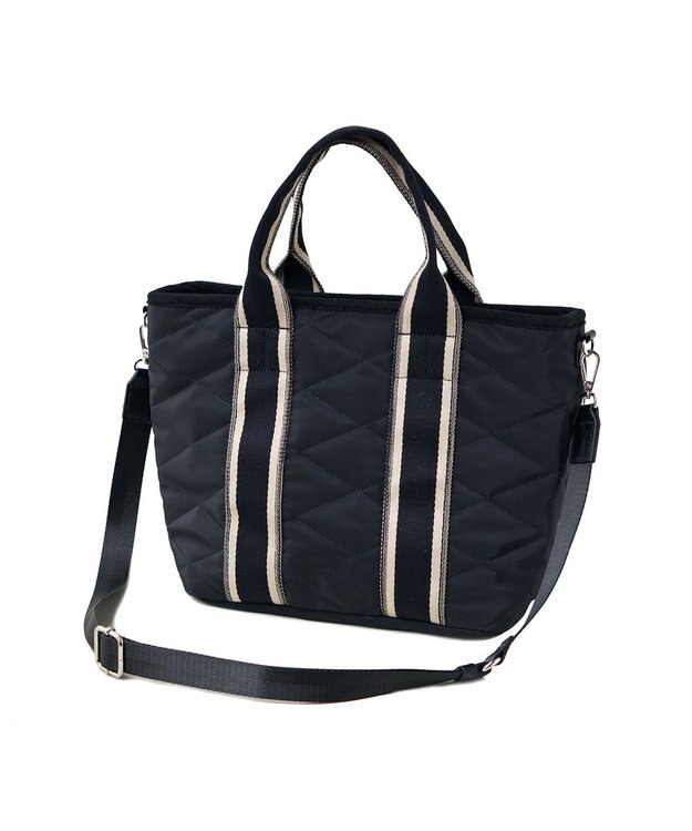 FOLNA RD ダイヤキルティング 2WAYトートバッグ ブラック