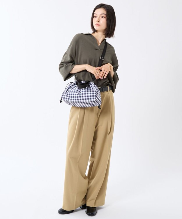 LeSportsac E/W CITY DRAWSTRING BAG /アップタウンギンガム/ブラック アップタウンギンガム/ブラック