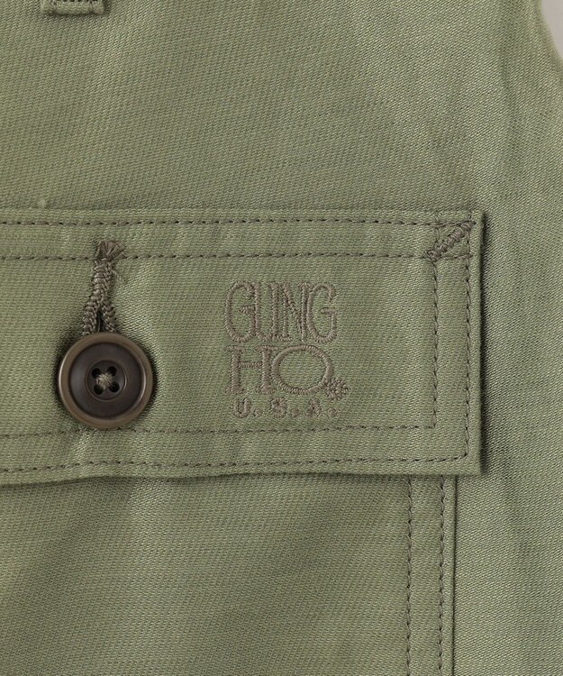 自由区 【XSサイズ~/洗える】GUNG HO（ガンホー） ベイカーパンツ カーキ系