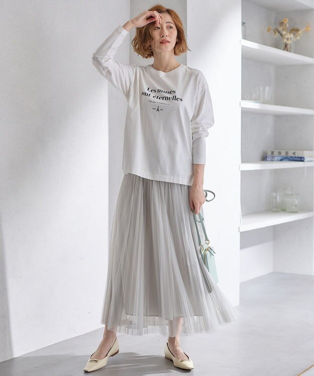 23区 【洗える】ミューズ ロゴTシャツ ホワイト系