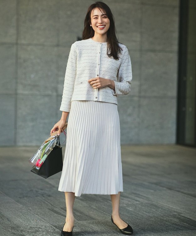 ANY 【ウエストゴム】セレモニーニットセットアップ ライトグレー