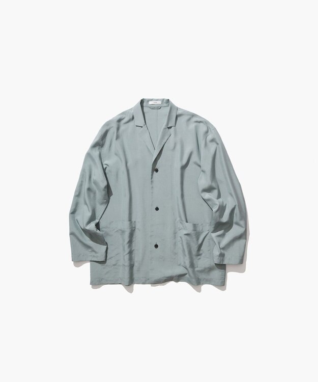 ATON SILK SUEDE | シャツジャケット SAX