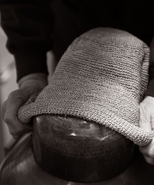 石田製帽 ラフィアブレードミックス セーラ 2WAY ベージュミックス