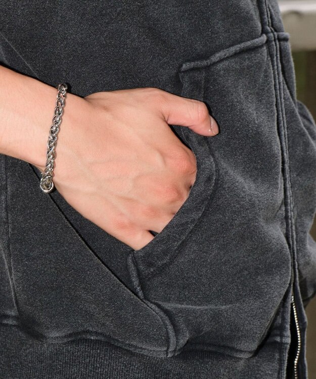 WEGO 【ユニセックス着用ITEM】ショートノースリーブZIPパーカー スミクロ