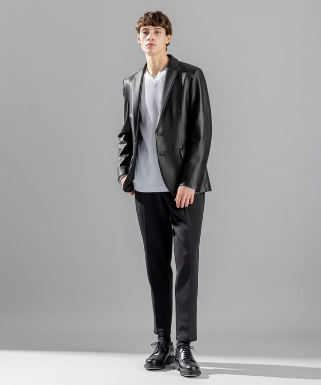 JOSEPH HOMME 【LEON 掲載】<WEB限定>ライトゴートシュリンクレザー　ジャケット ブラック系