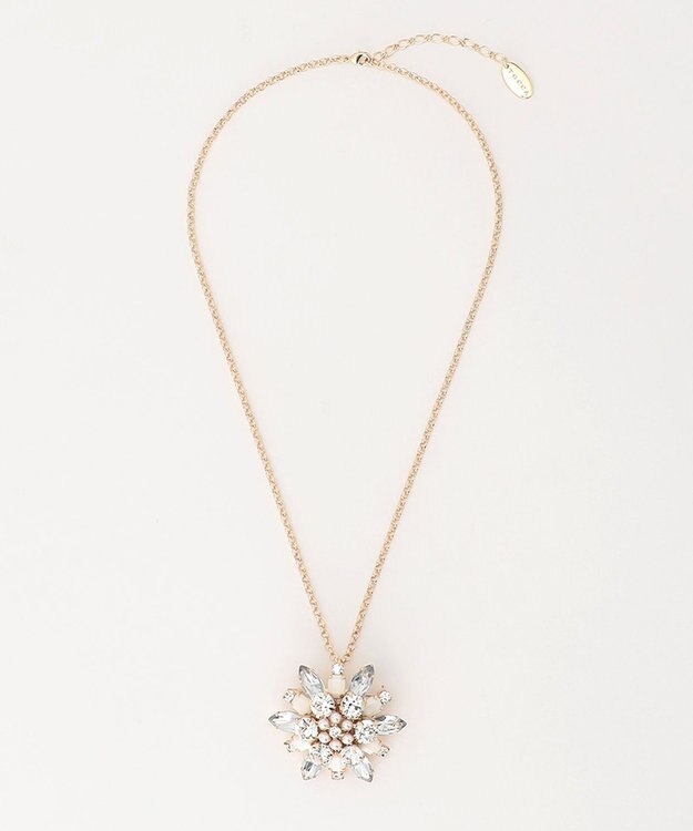 TOCCA NOBLE FLOWER BROOCH NECKLACE 2WAY ブローチネックレス ホワイト系