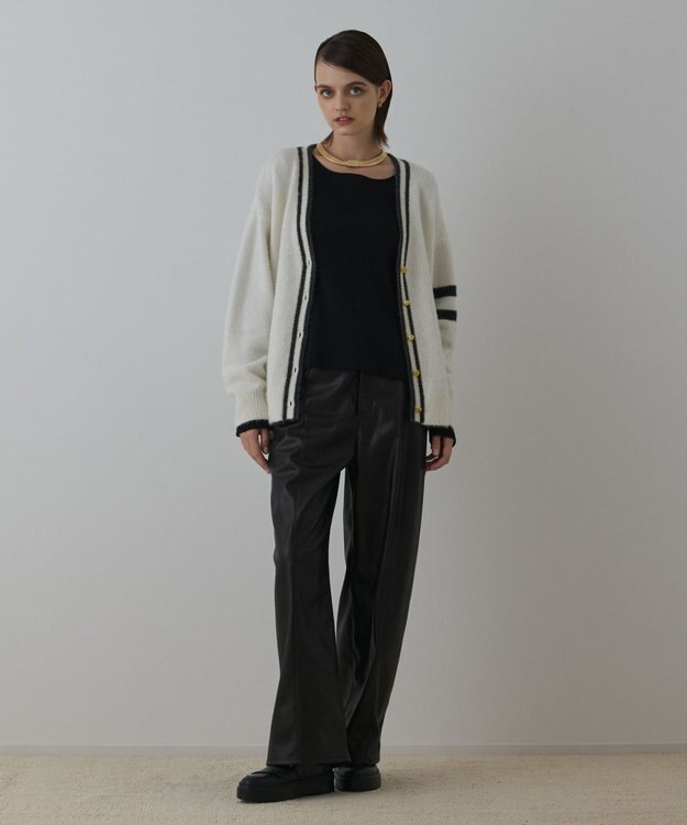 GRACE CONTINENTAL グリッターニットカーディガン ホワイト