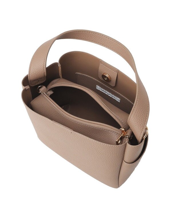 AMERICAN HOLIC 【2点セット】2WAYワンハンドルミニトート+ポーチ Gray Beige
