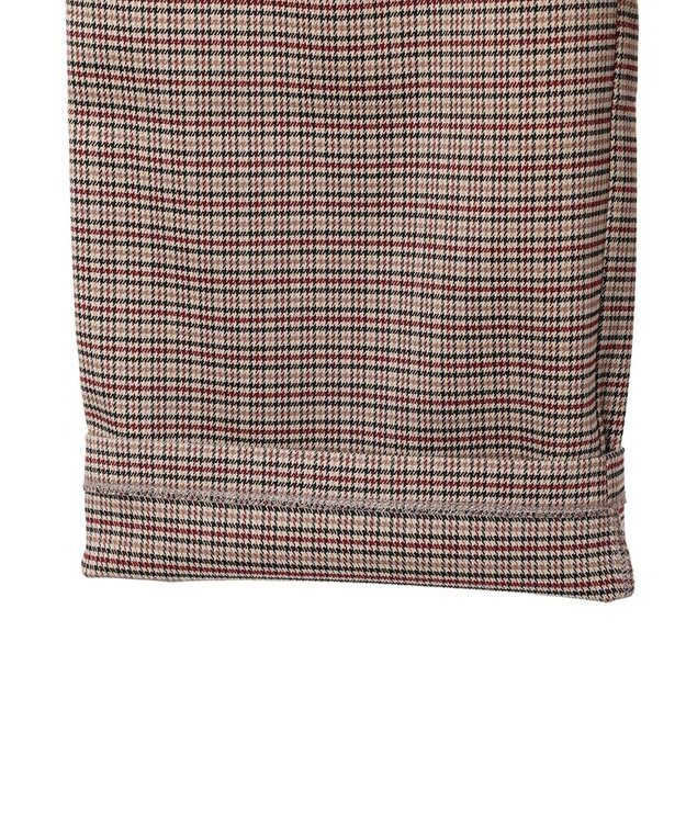 earth music&ecology チェックストレートパンツ Check Beige