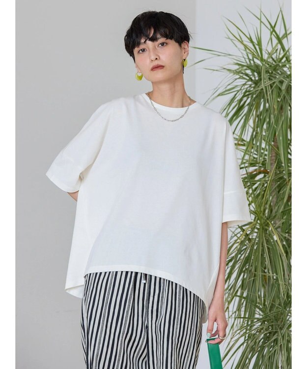 AMERICAN HOLIC 接触冷感バックタックカットプルオーバー White