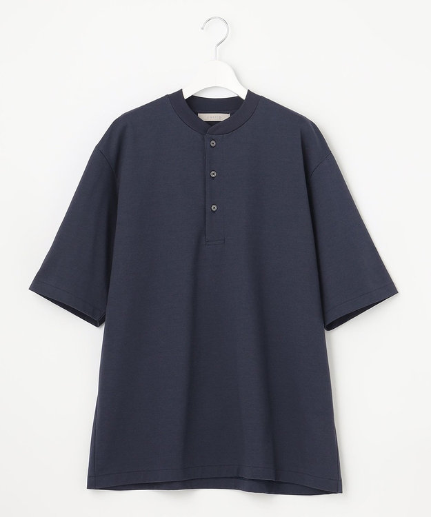 UNFILO MENS 多機能 ヘンリーネックＴシャツ ネイビーブルー