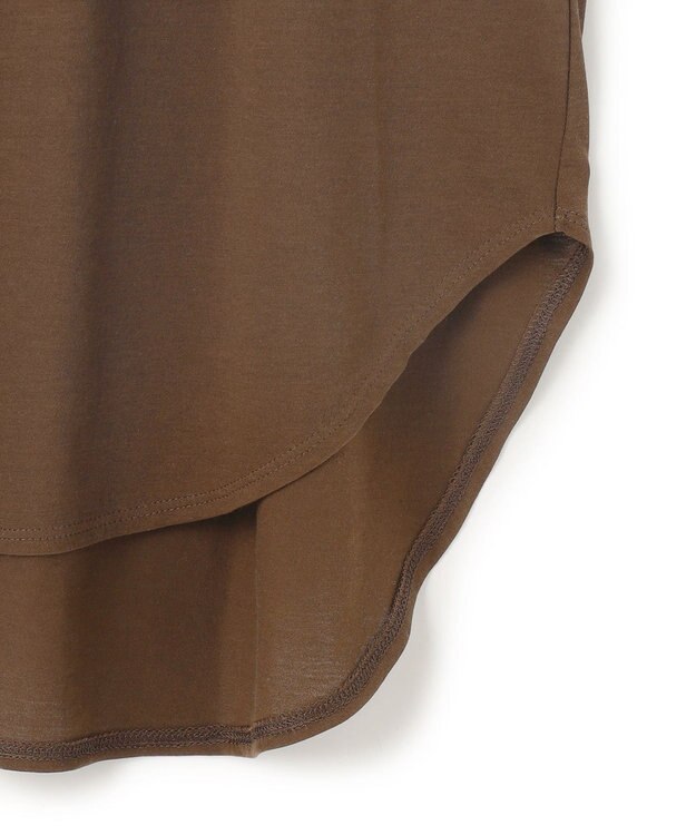 BEIGE， 【BEIGE,ecru/WEB限定・洗える】FINE DRY TOUCH / ねじりデザインコットンノースリーブトップス Brown