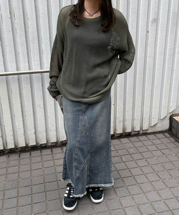 WEGO メッシュニットBIGPO カーキ