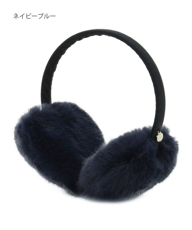 MOONBAT 【ラッピングBOX付き】FURLA ハート型イヤマフ ネイビーブルー