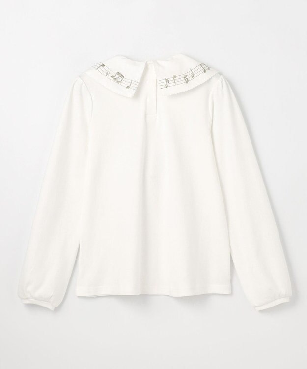ANY KIDS 音符＆鍵盤デザインブラウス エクリュ×音符
