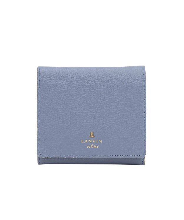 LANVIN en Bleu メラニー 二つ折りBOX財布 ペールブルー