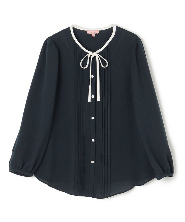 TOCCA 【消臭・洗える】PROMISE RIBBON ブラウス ネイビー系